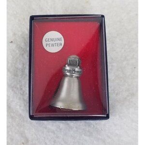 Miniature Bell Vintage Jefferson Memorial‎ Pewter Clapper Americana Presidential